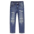thumbnail image 1 of Kidscool Space Kids Ripped Fashion Elastic Band Inside Patched Slim Jeans,Blue,2-3 Years, 1 of 6