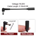 thumbnail image 2 of 0.5FT USB C to DC PD Power Fast Charging Cable, 6.5mmx1.4mm 65W/18V-20V DC Power Cable, Type C Input 3.25A Adapter Jack Converter for Router, Camera, TV Box, Desk Lamp(Black), 2 of 6