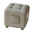 thumbnail image 2 of simhoa Small Foot Stool Ottoman Step Stool Footstool for Bedroom Living Room Indoor Gray, 2 of 8