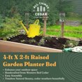 thumbnail image 2 of All Things Cedar 4-ft X 2-ft Raised Garden Planter Bed, Western Red Cedar Build, 2 of 7