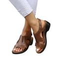 thumbnail image 4 of Sandales d'Été pour Femmes, Pantoufles Décontractées, Chaussures Romaines à Bout Ouvert, Compensées Décontractées, 4 of 9