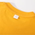 thumbnail image 4 of T-shirt Enfant Manches Courtes Coton Col Rond Couleur Unie Blouse Décontractée Été Hauts Jaune 5-6 Ans, 4 of 8