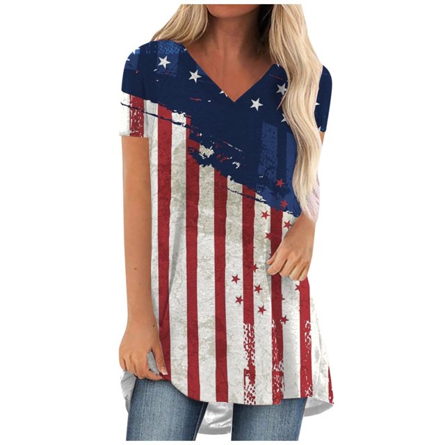 Birdeem Femmes Mode Décontractée Chemises Imprimées Manches Courtes T-Shirt Ample Hauts Tunique Blouse