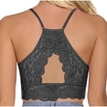 thumbnail image 3 of Bras for Women, Womens Solid Lace Wrapped Chest And Backless-thin Bra With Padding Breathable Underwear Daily Bra, 3 of 3