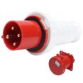 thumbnail image 1 of 3 Phase Power Connector, IP67 Waterproof 380-415V Insulation Industrial Socket Plug With Rubber Washer For Marine For Outdoor For Automotive Devices, 1 of 8