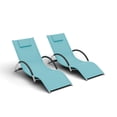 thumbnail image 2 of Edtara Outdoor Patio Lounge Chairs 2-Pack, Iron Frame With Ergonomic Design and Quick-Dry Fabric for Poolside or Backyard, 2 of 7