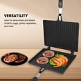 thumbnail image 3 of Hand  Toaster Grill, Double Sided Detachable Wide Application Simply To Use Stovetop Grill Panini Maker Pan  for Home Kitchen, 3 of 7