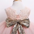 thumbnail image 4 of Robes de Princesse à Paillettes pour Filles Sans Manches Dos Ajouré Grand Nœud Robe Tutu en Tulle, 4 of 6