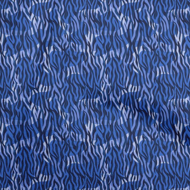oneOone Georgette Viscose Medium Blue Fabric Abstract Sewing Craft Projects Fabric Prints By Yard 42 Inch Wide