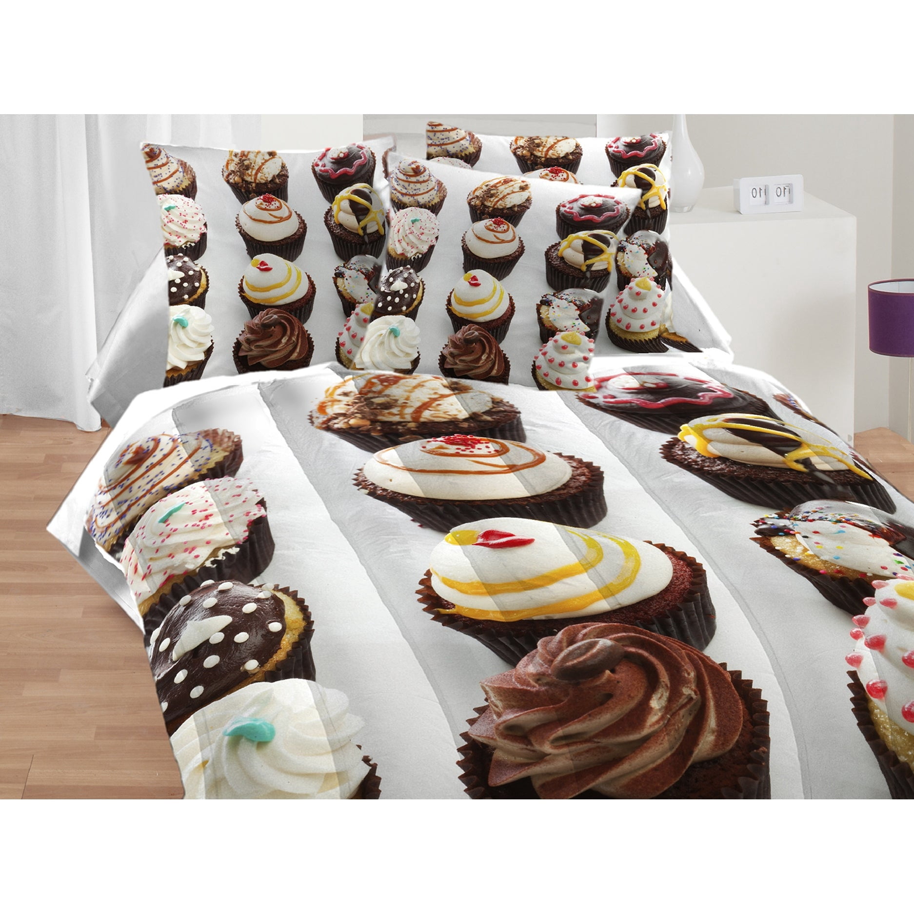 Tisseray & Cie Cupcake ensemble de douillette 4 pièces (double)