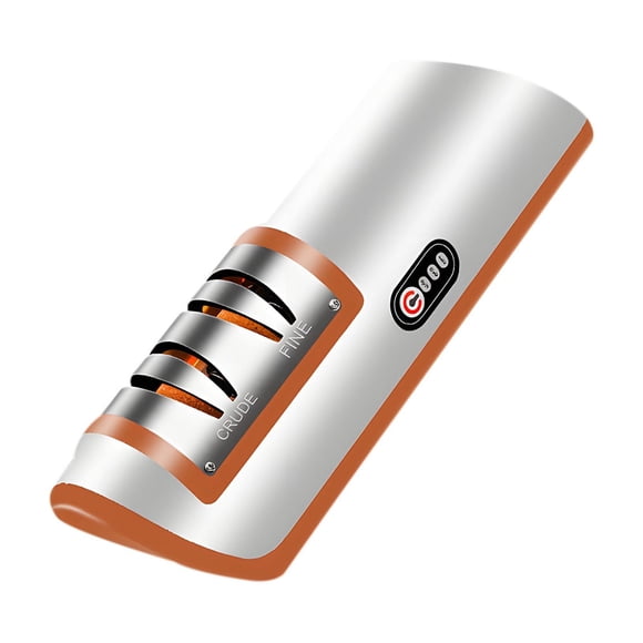 Aiguiseur de Couteaux Électrique, Outil d'Affûtage de Cuisine à 4 Étapes, Aiguiseur Entièrement Automatique à Chargement avec Roues en Acier au Tungstène et en Céramique, Conception Ergonomique Compacte pour Usage Domestique