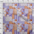thumbnail image 3 of oneOone Rayon Medium Purple Fabric Floral Craft Projects Decor Fabric Printed By The Yard 56 Inch Wide, 3 of 5