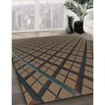 thumbnail image 3 of Ahgly Tapis Rectangulaire Lavable en Machine Intérieur Transitionnel Marron, 3 Pieds x 5 Pieds, 3 of 7