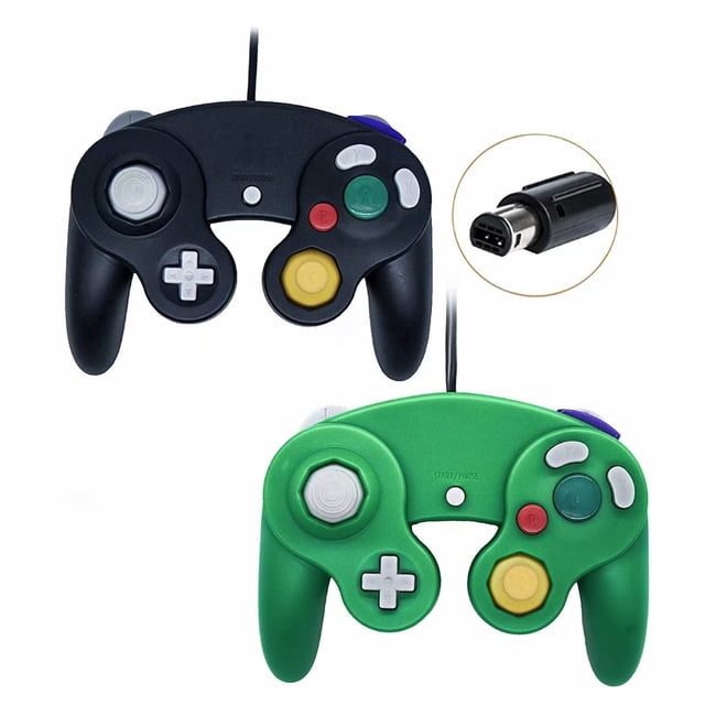 Manettes Filaires Gamecube pour Console Nintendo Wii Game Cube Switch 2 Pcs
