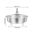 thumbnail image 2 of Dvkptbk Steamer 304 Stainless Steel Dense Hole Drainage Basket Vegetable Washing Basket Rice Cooker Rice Soup Separation and Water Separation Rack Kitchen Gadgets, 2 of 2