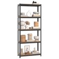 thumbnail image 2 of vidaXL 5-Layer Shelves 4 pcs Anthracite Steel&Engineered Wood, 2 of 5