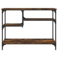 thumbnail image 2 of vidaXL Table Console avec Étagères Chêne Fumé 100x35x75 cm, 2 of 5