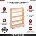 thumbnail image 4 of Rev-A-Shelf 5" Pullout Vanity Storage Organizer for Base Cabinets, 448-BC19-5C, 4 of 10