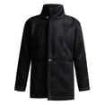 thumbnail image 4 of LOVZFMLL Jackets for Men's Casual Winter Casual Solid Color Coats Long Sleeve Button Overcoat Jacket, 4 of 9