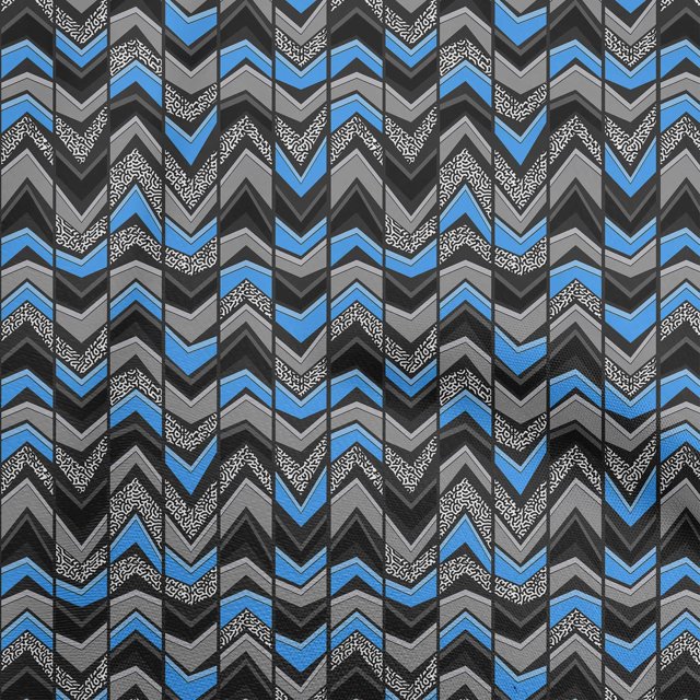oneOone Georgette Viscose Blue Fabric Geometric Craft Projects Decor Fabric Printed By The Yard 42 Inch Wide