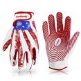 thumbnail image 1 of HANDLANDY Gants de Football pour Jeunes, Gants Adhésifs à Grand Récepteur pour Enfants et Adultes, Gants de Football Extensibles Blancs et Rouges, TP, 1 of 6