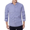 thumbnail image 1 of XDZJLR Chemise Homme Décontractée Business Couleur Unie Col à Revers Manches Longues, 1 of 3