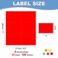thumbnail image 2 of Uxcell Printing Color Coding Labels 4 x 3.33 Inch, 150 Pcs Rectangular Colored Labels Sticker Moving Stickers Tags, Fluorescent Red, 2 of 7