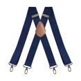 thumbnail image 4 of Milaget Bretelles pour Hommes Vintage Réglables 4 Clips en Forme de x Bretelles Élastiques Femmes Bleu Marine, 4 of 9