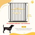 thumbnail image 3 of PawHut 30"- 34" Extra Wide Dog Gate with Double Locking System Black, 3 of 10