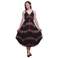 thumbnail image 1 of Bimba Tie-Dye Ladies Printed Resort Midi Drawstring Dress Spaghetti Strap Beach Wear-X-Small, 1 of 1