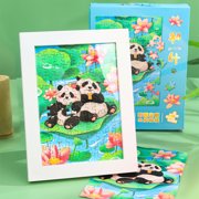 Chmadoxn Home Decor, Room Decor, Wall Decor Pandas Pattern Puzzle Cute Pandas 108 Piece Adult Puzzle Suitable For Men And Women Children Challenging Family Wedding Gift Panda Jigsaw Puzzle