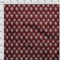 thumbnail image 3 of oneOone Silk Tabby Fabric Leaves & Floral Block Print Fabric By Yard 42 Inch Wide, 3 of 4