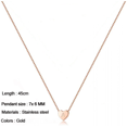 thumbnail image 4 of Collier Initial Cœur en Acier Inoxydable Mini Collier Lettre Cœur Plaqué Or 14K Acier Titane ----- Or T, 4 of 5