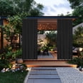 thumbnail image 4 of Uscallm Rideaux Imperméables pour Gazebo Extérieur en Polyester, Rideaux de Patio Résistants à la Pluie pour Pergola, Rideaux de Pluie Passant sur la Tringle, Déco Extérieure Élégante, 4 of 6