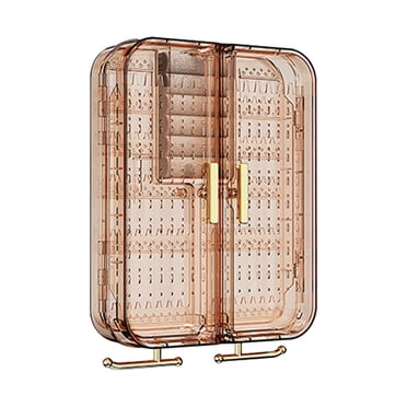 Birdeem Jewelry Organizer Jewelry Holder Organizer Jewelry Necklace Organizer Wall Mounted Jewelry Organizer No Punching Transparent Necklace Storage Hanging Box Cabine Bedroom Earring Ring Holder Dec