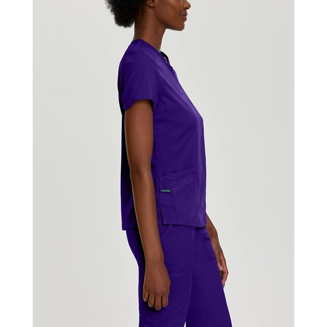 Landau ProFlex Haut de Blouse Médicale pour Femmes : 3 Poches, Coupe Moderne Ajustée, Col en V Extensible 4169