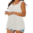 thumbnail image 4 of Birdeem Camisole pour Femmes Mode pour Femmes Couleur Unie Sans Manches à Col en V Camisole, 4 of 12
