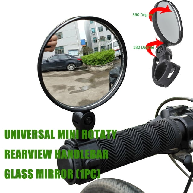 EGNMCR Bike Accessories Universal Mini Rotaty Rearview Handlebar Glass Mirror For Bike Bicycle Cycling Handlebar Glass Mirror