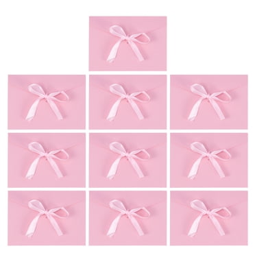 CIMAXIC Wedding 10 Pcs 17.5x12.5cm Retro Creative Bow Invitation Cards Envelopes for Wedding Birthday Party (Pink),6.89"X4.92"X0.06"