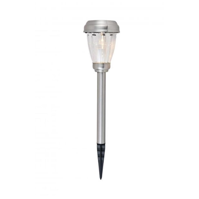 Living District LDOD3003-6PK Lumière de Chemin Extérieure Argentée LED 3000K - Lot de 6
