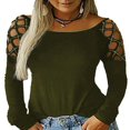 thumbnail image 1 of Long Sleeve Blouse Crew Neck Oversized Top (Women‘s Plus) 1 Pack, 1 of 6