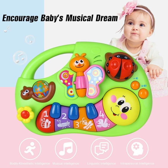 MesaSeCA Musical Toy for 6 to 12 Months Newborn Baby Boys Girls and Toddler Early Education Music Learning Toy with Light Up Caterpillar Simulate Animal Sounds Note Color Recognition
