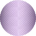 thumbnail image 1 of Ahgly Company Tapis d'Intérieur Ronds Lavables à la Machine, Style Transitionnel, Fleur Violette Violette, Tapis de Zone, 6 Pieds Rond, 1 of 7