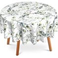 thumbnail image 1 of Round Table Cloth 60 Inch,Green Sage Leaves Tablecloth Waterproof Stain Wrinkle Resistant Washable Circle Table Cover for Home Kitchen Dining Room Party Outdoor Picnic, 1 of 6