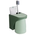 thumbnail image 1 of Amdohai Nail-free Rack Magnetic Cup Wall Mounted Holder Organizer Toothpaste Storage Rack for Washroom Bathroom, 1 of 7