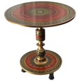 thumbnail image 1 of Natural Geo Rosewood Round Wooden 24" Accent Table - Red, 1 of 7