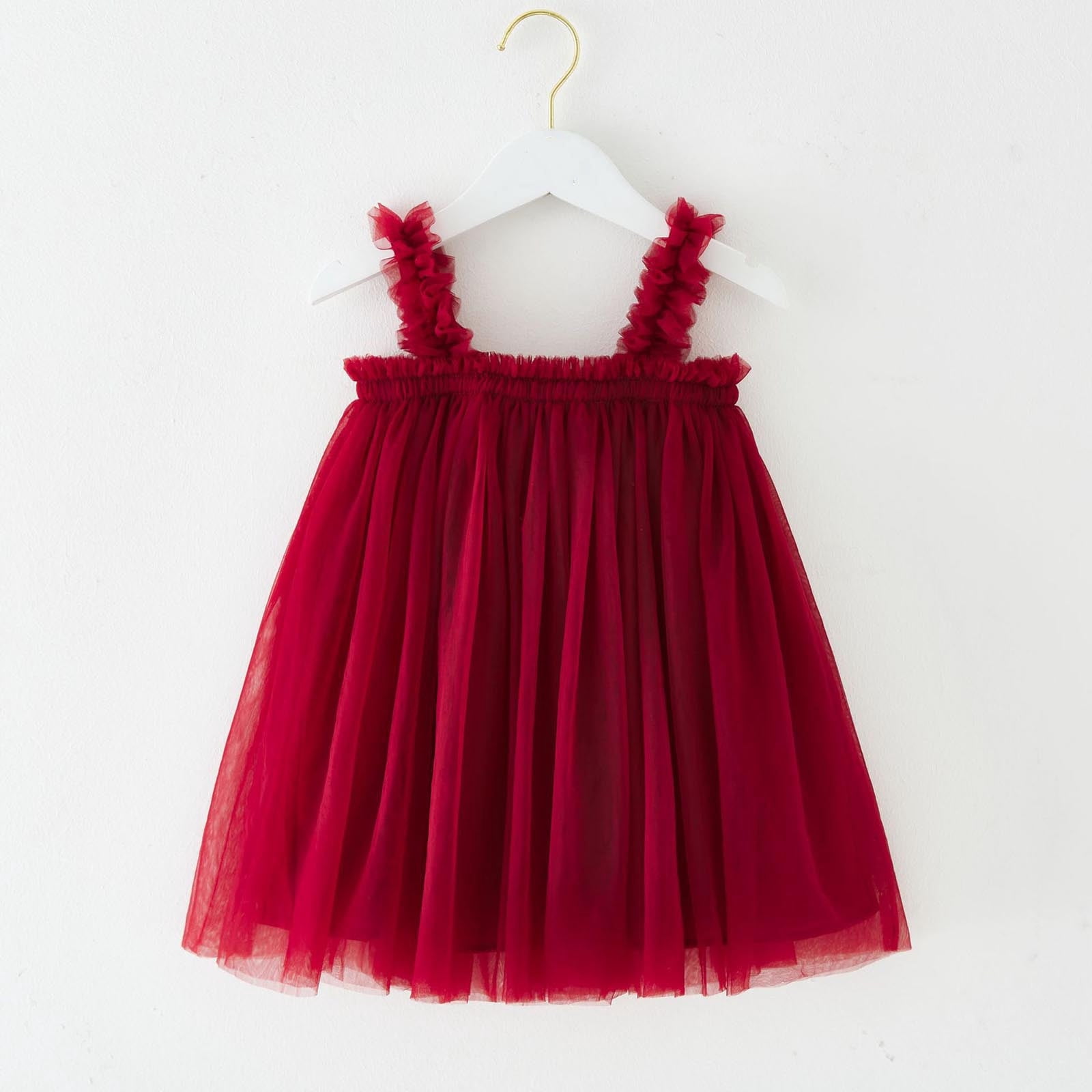 Cowsor Baby Girl Dress Flower Tulle Party Dresses Princess Pageant Birthday Wedding