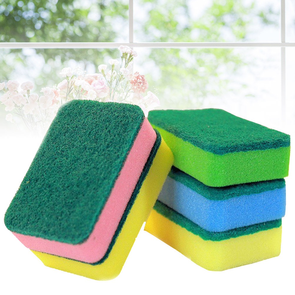 CTIRCHIU 5Set Dish Scrubbers For Washing Dishes Sponge Pad Assorted Color Rectangular Kitchen Utensils