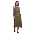 thumbnail image 1 of Bimba Geometric Causal Long Backless Halter NeckDressWomen Printed BeachDress-Small, 1 of 6