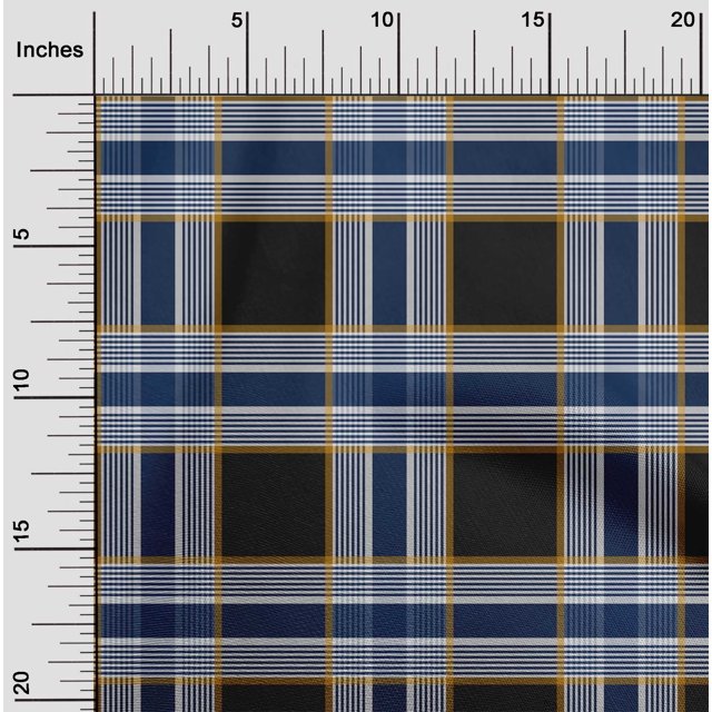 oneOone Viscose Chiffon Fabric Madras Check Print Fabric BTY 42 Inch Wide